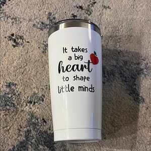 White Tumbler with Inspirational Quote
